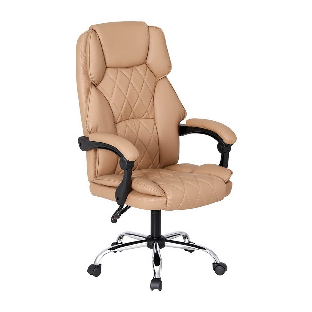 Artiss High Back Massage Office Chair Brown