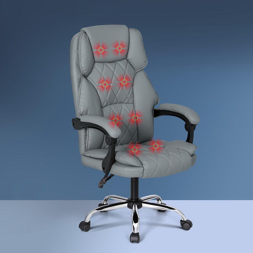 Adjustable High Back Massage Office Chair with 8 Vibrating Points