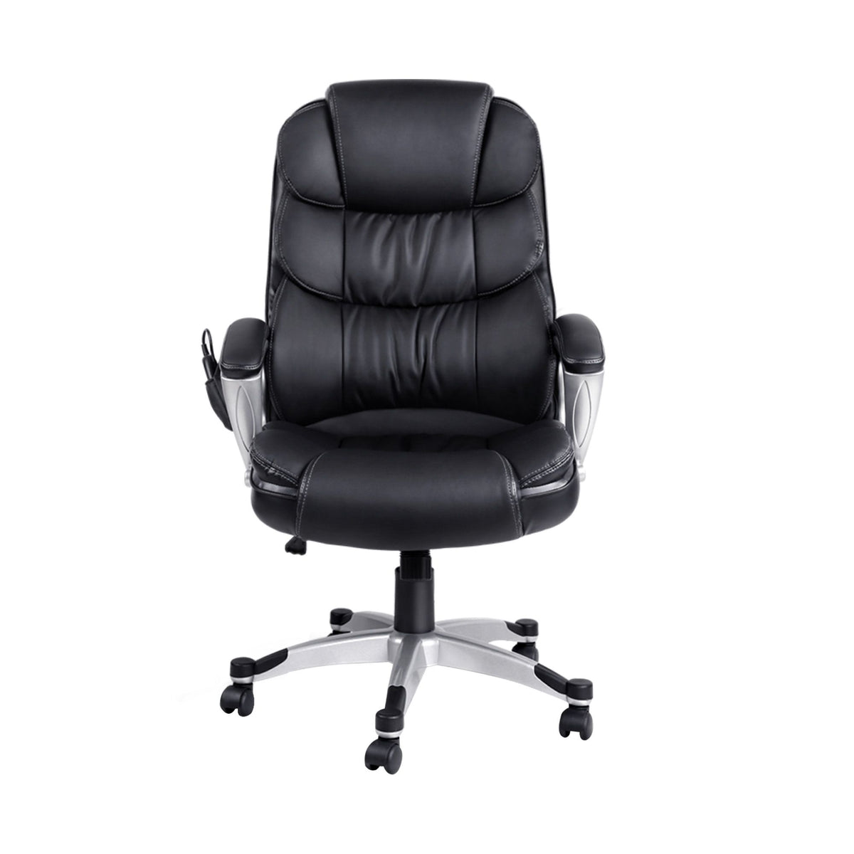 Artiss 8-Point Massage Office Chair Heated PU Black