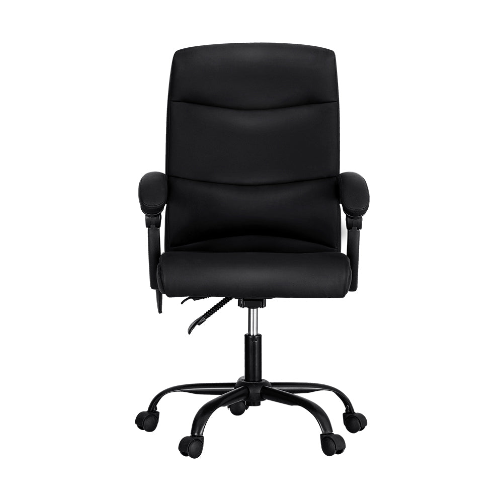 Artiss Massage Office Chair PU Leather Black