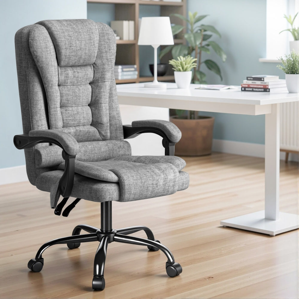 Artiss Executive Office Chair 4-Point Massage Ergonomic Recline Grey