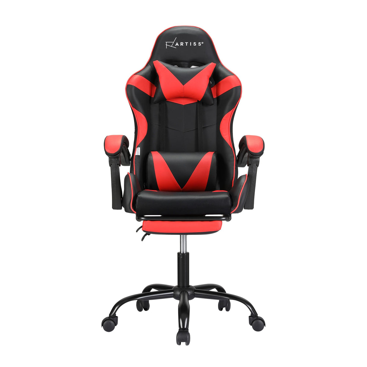Artiss Red Massage Gaming Office Chair Footrest