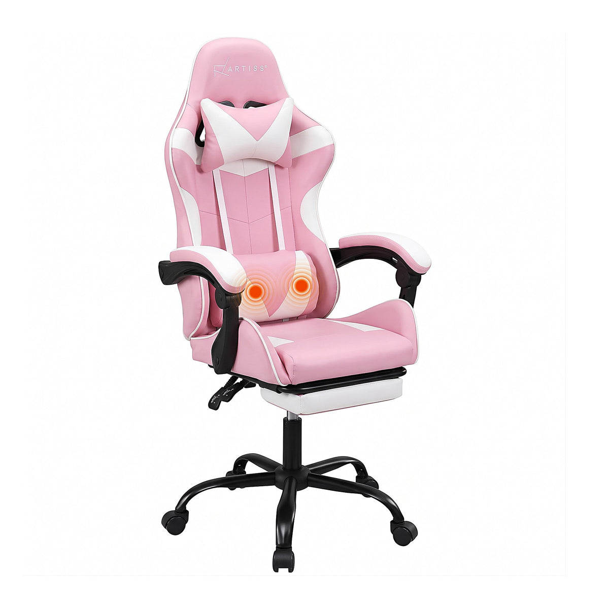 Artiss 2 Point Massage Gaming Office Chair Pink
