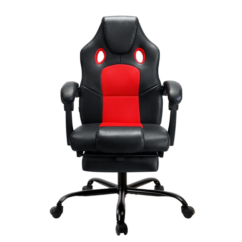Khir 2 Point Massage Gaming Office Chair PU Leather Red