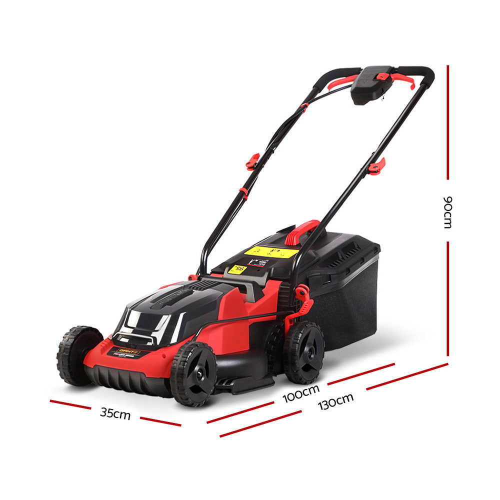 Giantz 40V Cordless Lawn Mower 34cm Dual Battery Electric