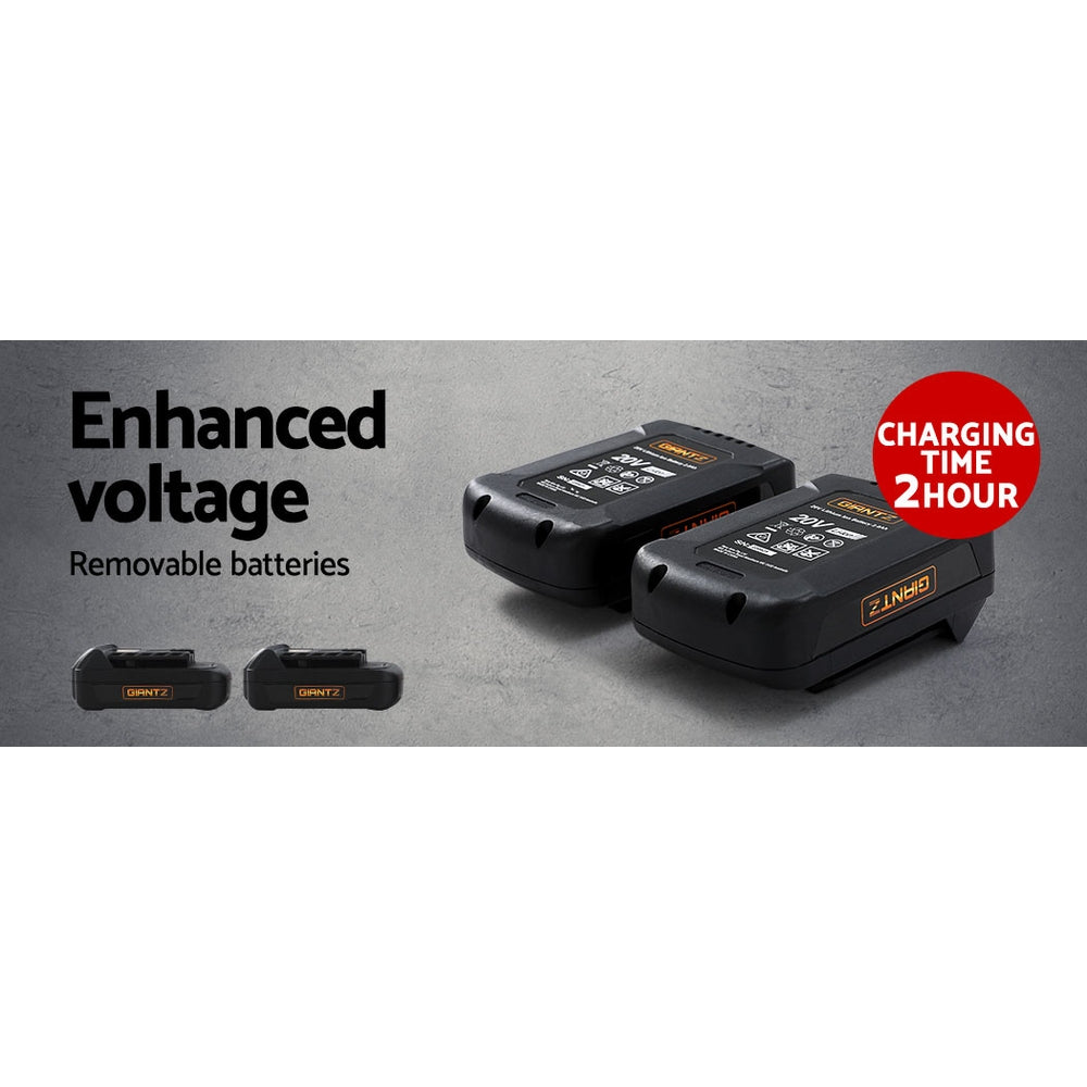 Giantz 80V Cordless Lawn Mower Battery Pack 40V x2