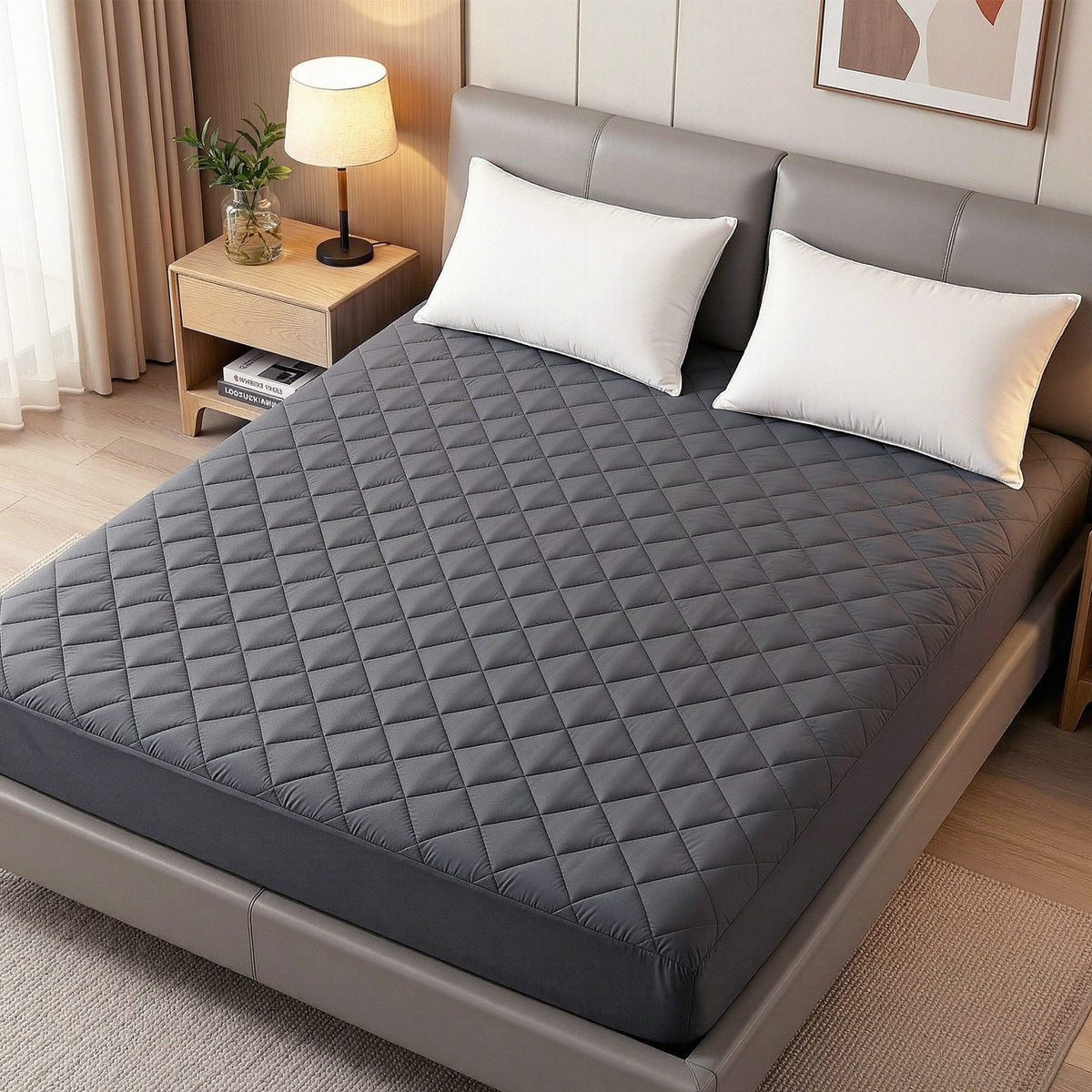 Giselle Water-Resistant Mattress Protector Microfiber King 360° Fit