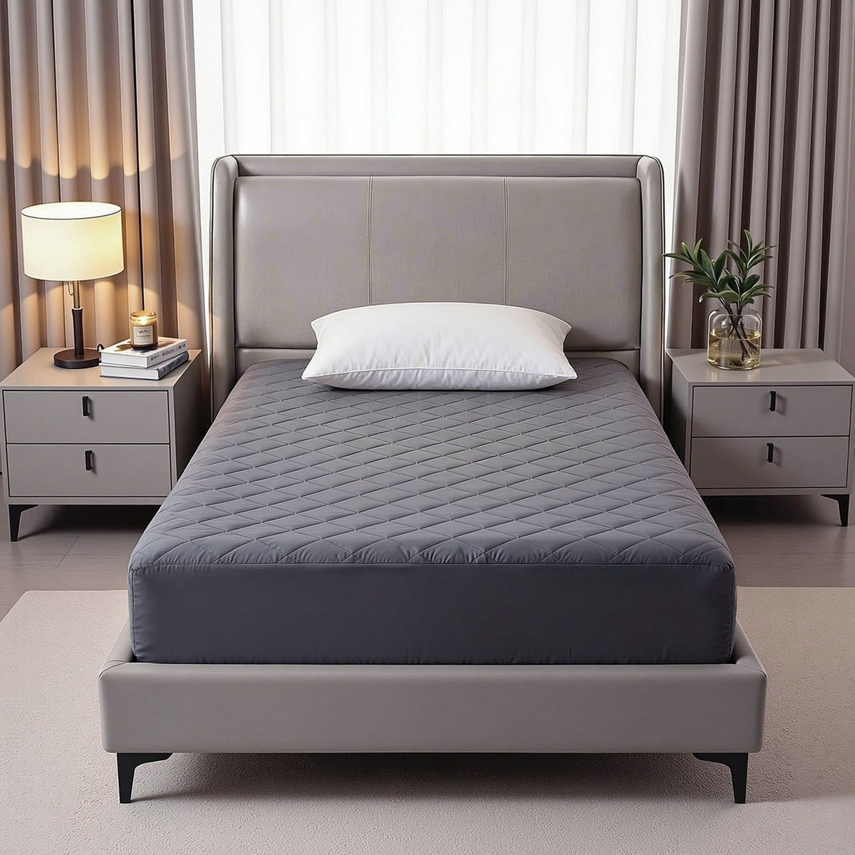 Giselle King Single Water-Resistant Microfiber Mattress Protector