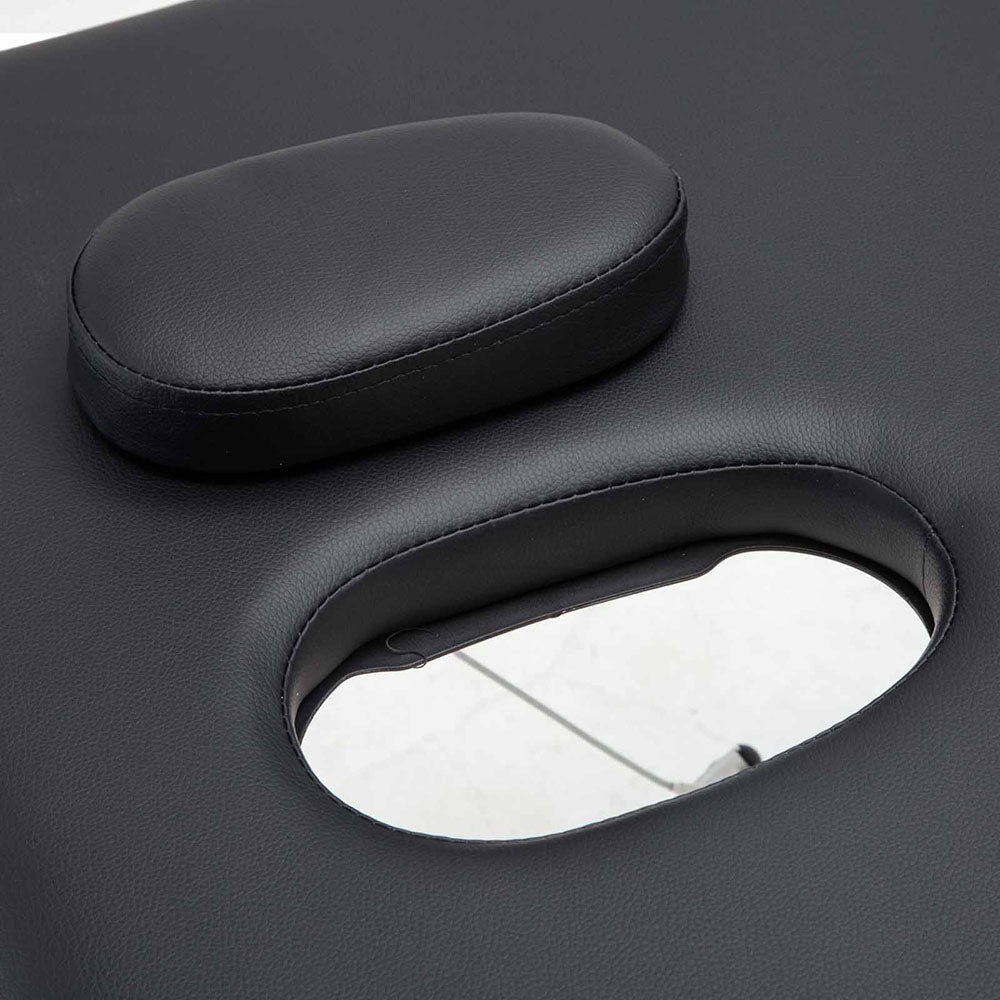 Zenses 75cm Portable Massage Table 2-Fold Aluminium Black