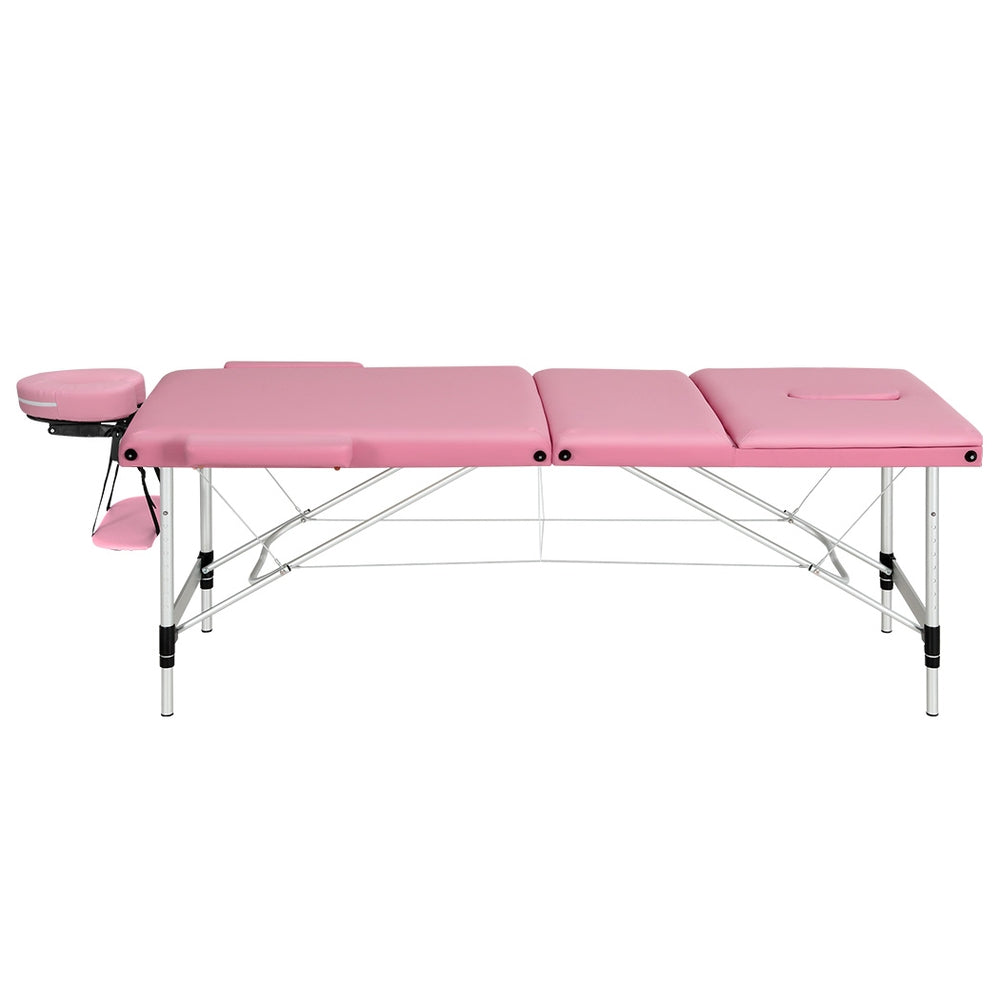 Zenses 85cm Portable Aluminium Massage Table Pink