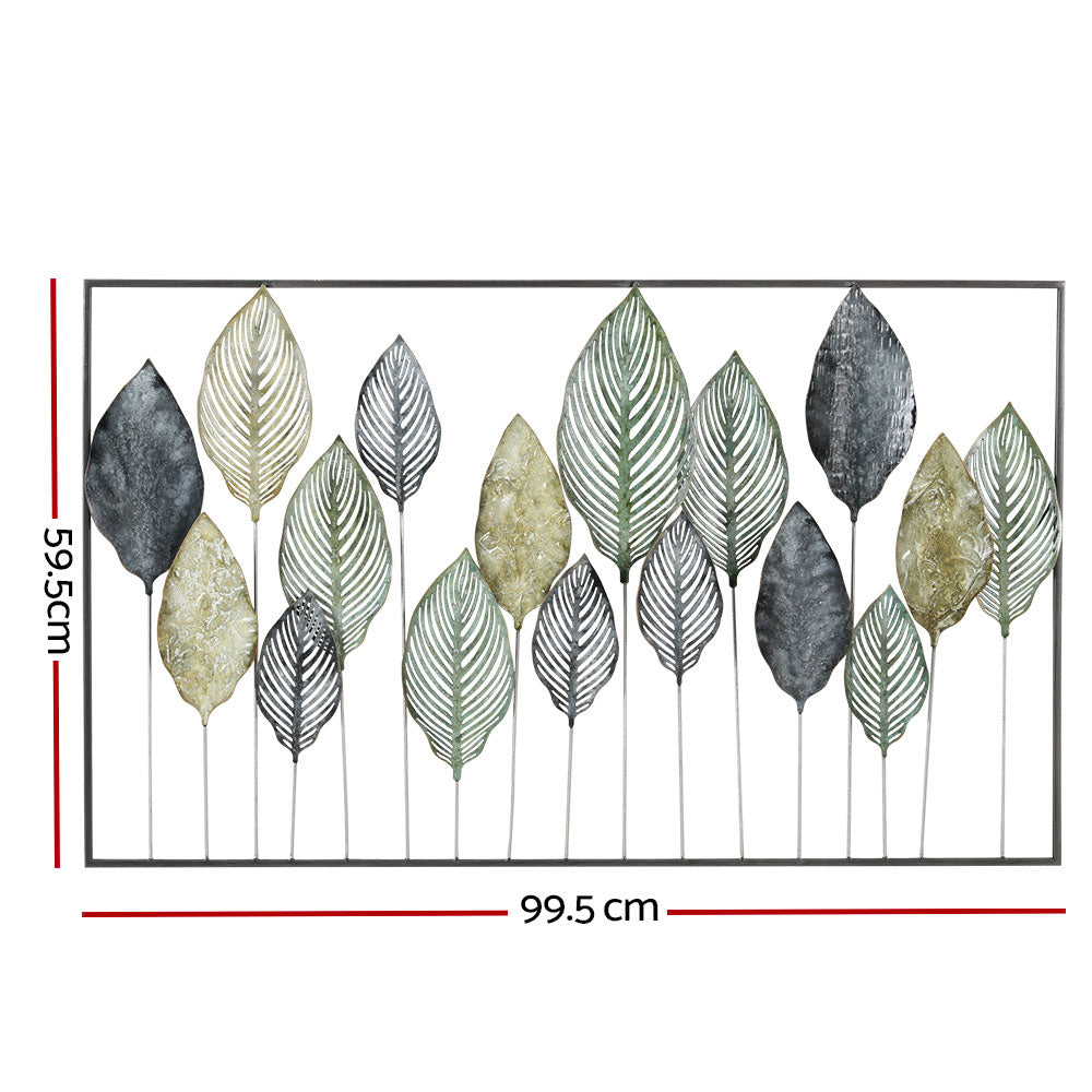 Leaf Tree of Life Metal Wall Art Sculpture Framed Multicoloured