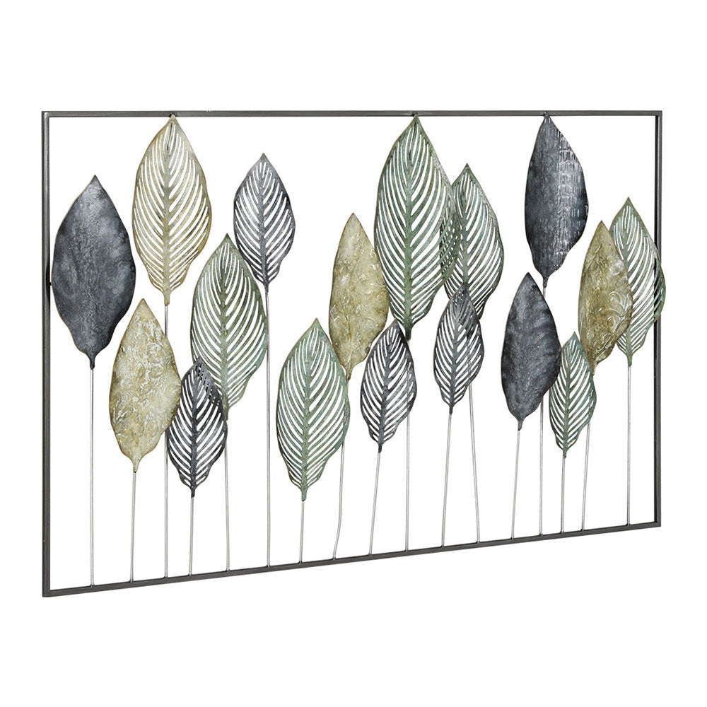 Leaf Tree of Life Metal Wall Art Sculpture Framed Multicoloured