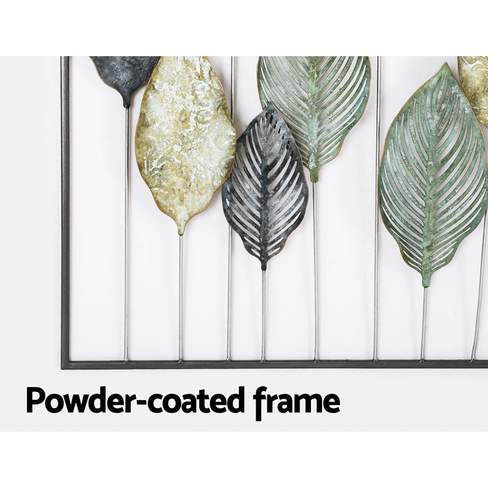 Leaf Tree of Life Metal Wall Art Sculpture Framed Multicoloured