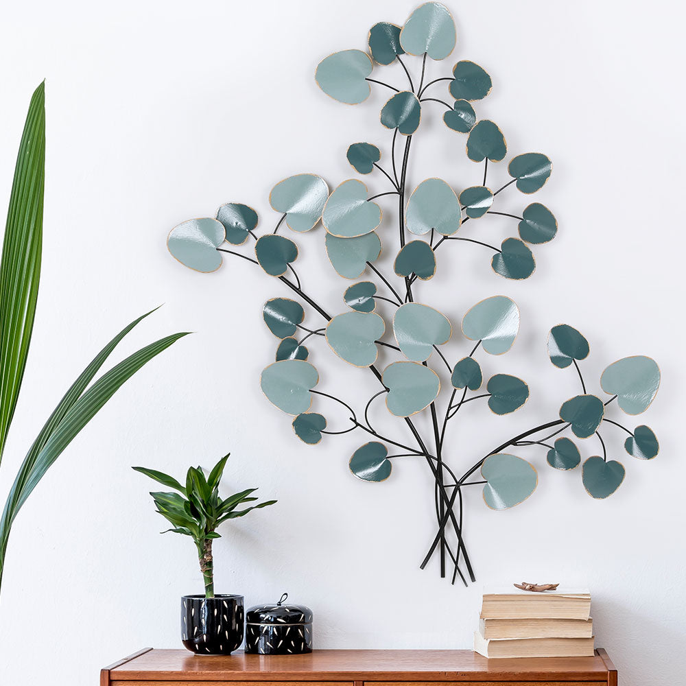 Tree of Life Metal Wall Art Sculpture Blue