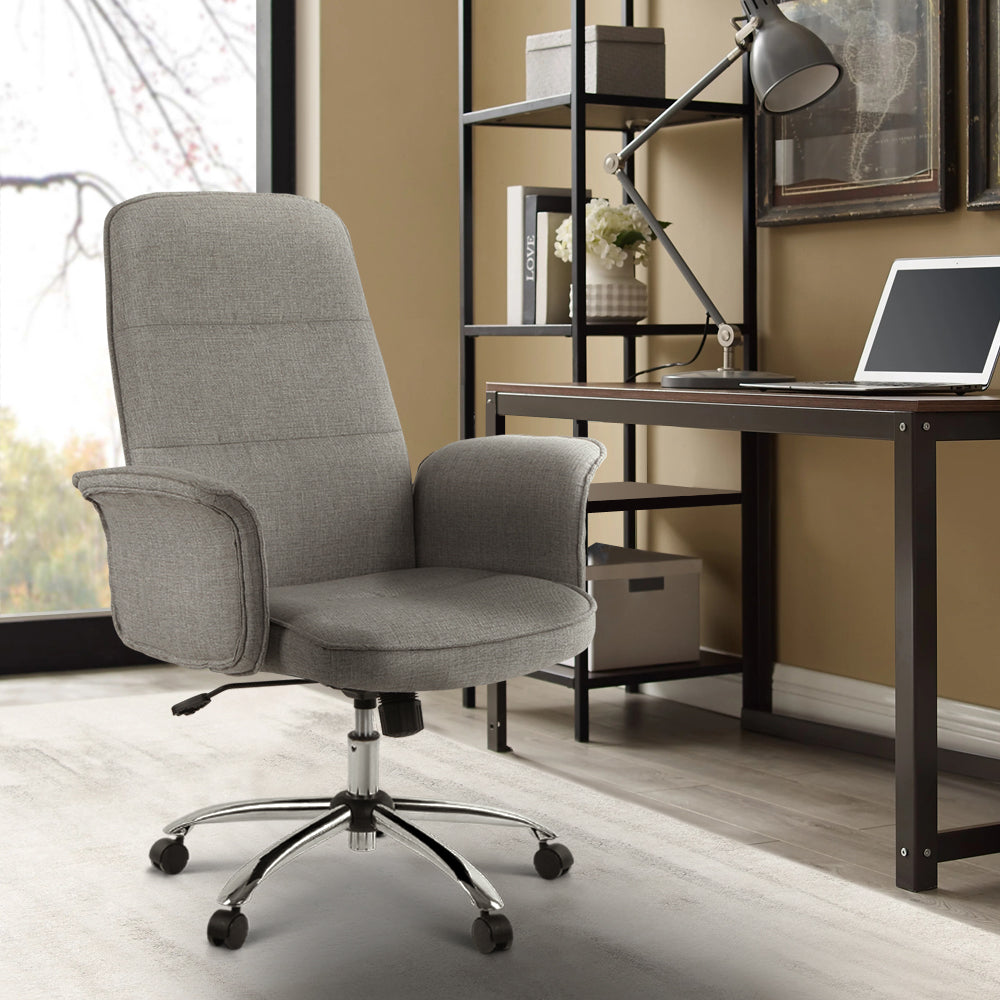 Trump Grey Fabric Office Chair High Back Swivel