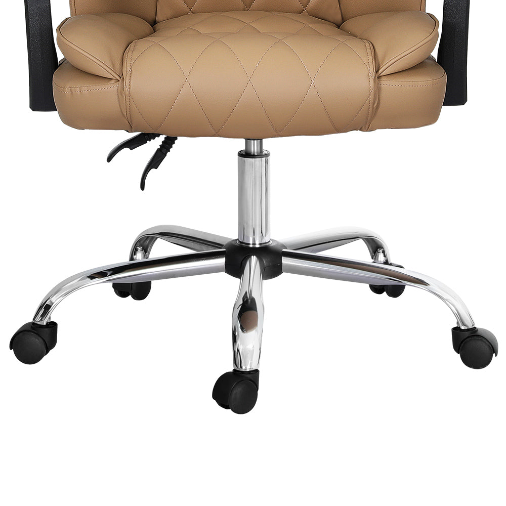Camelon Executive Office Chair Leather Recliner Espresso