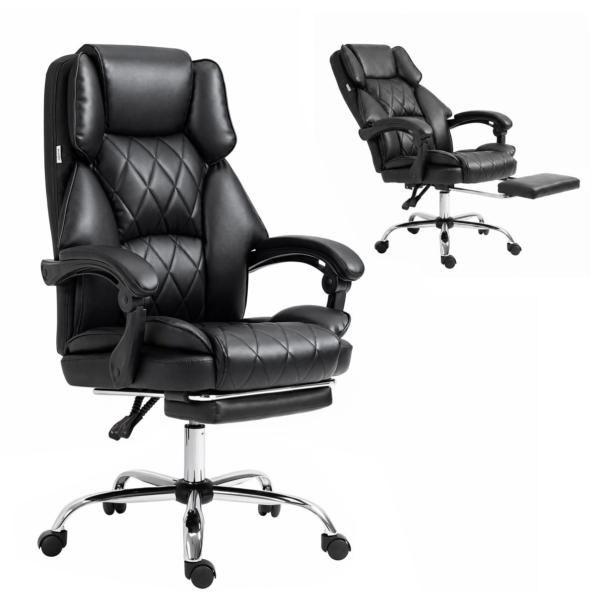Flexi Executive Office Chair with Footrest Black