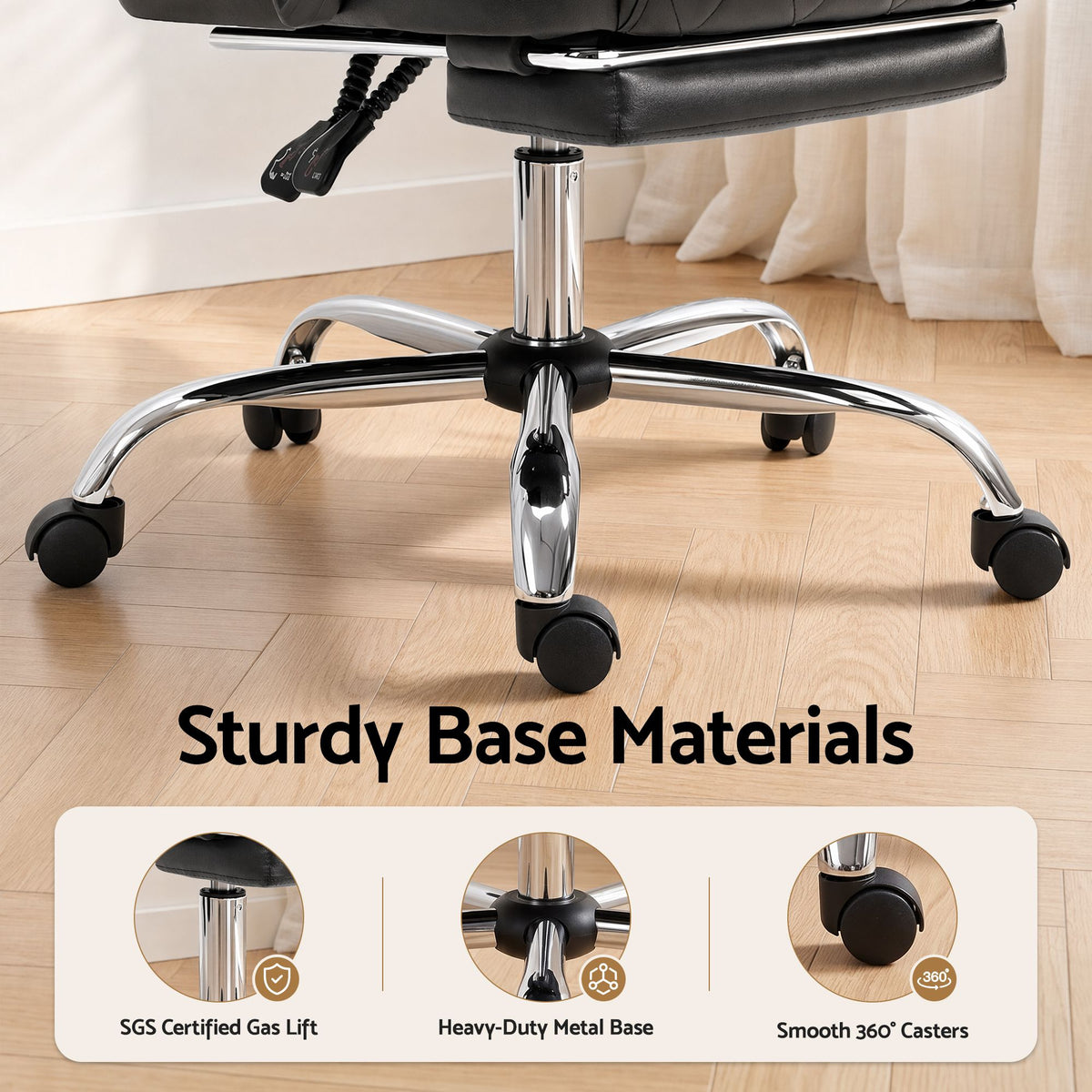 Flexi Executive Office Chair with Footrest Black