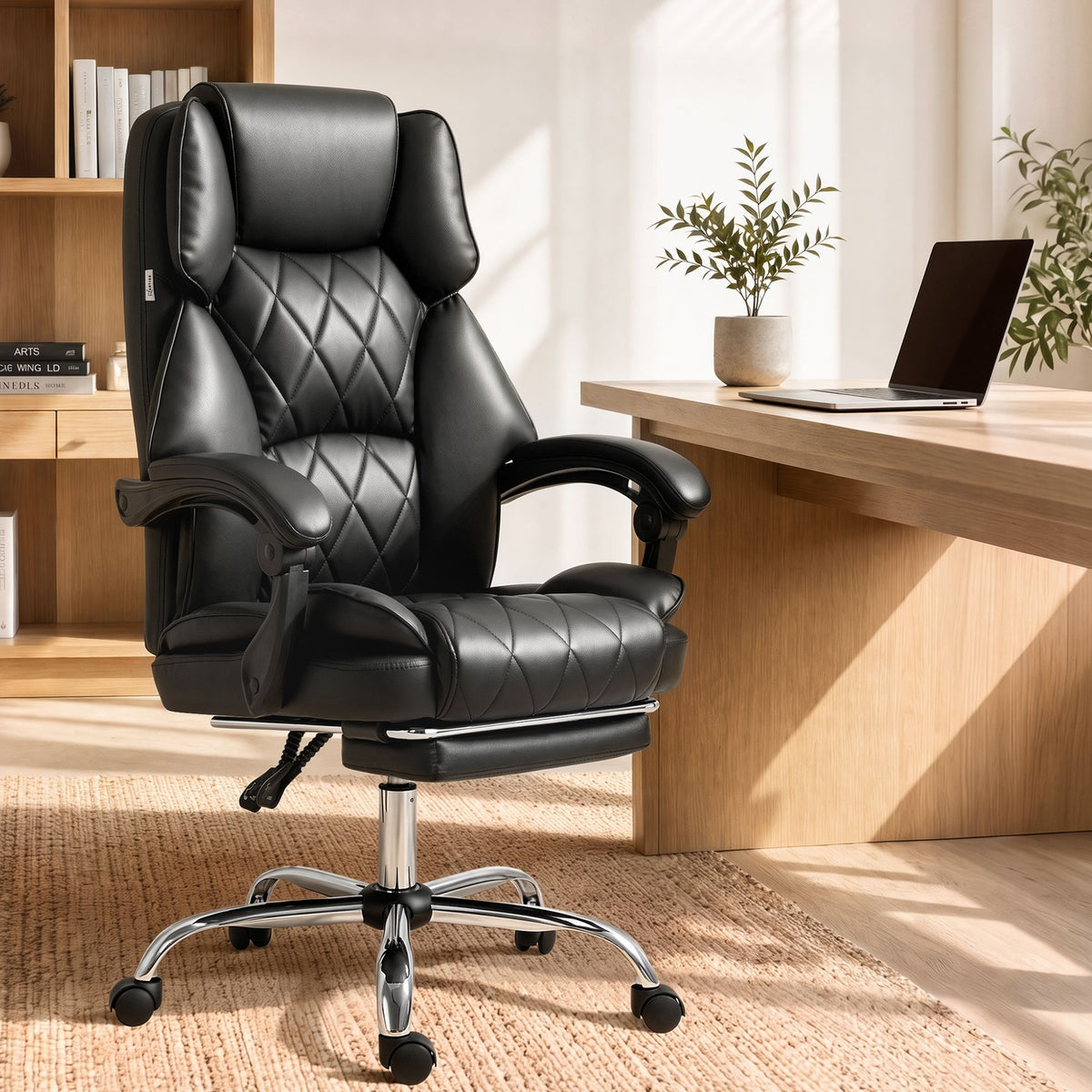 Flexi Executive Office Chair with Footrest Black
