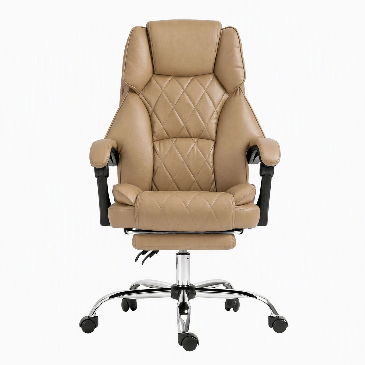 Flexi Executive Office Chair Leather Footrest Espresso