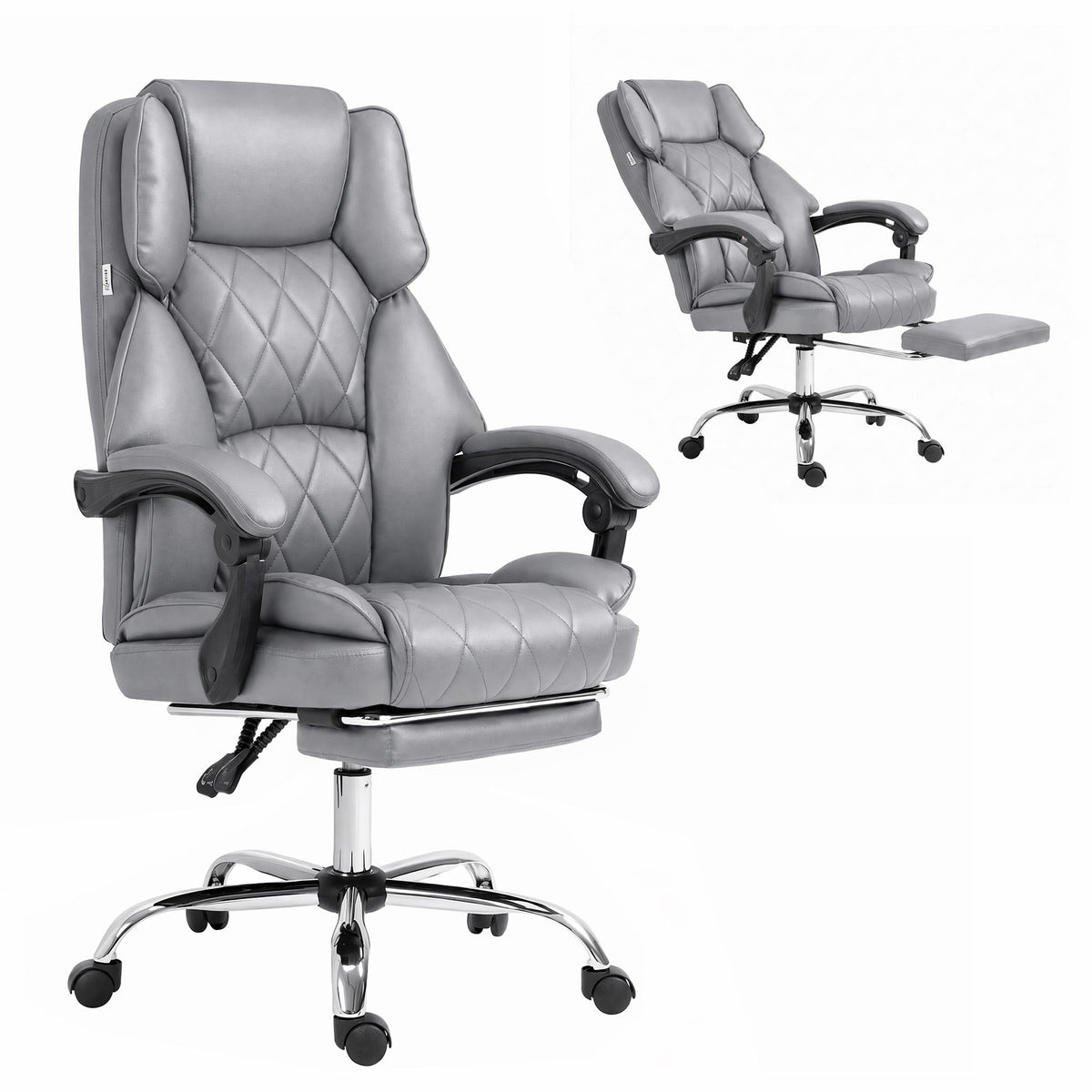 Flexi Executive Office Chair with Footrest Grey