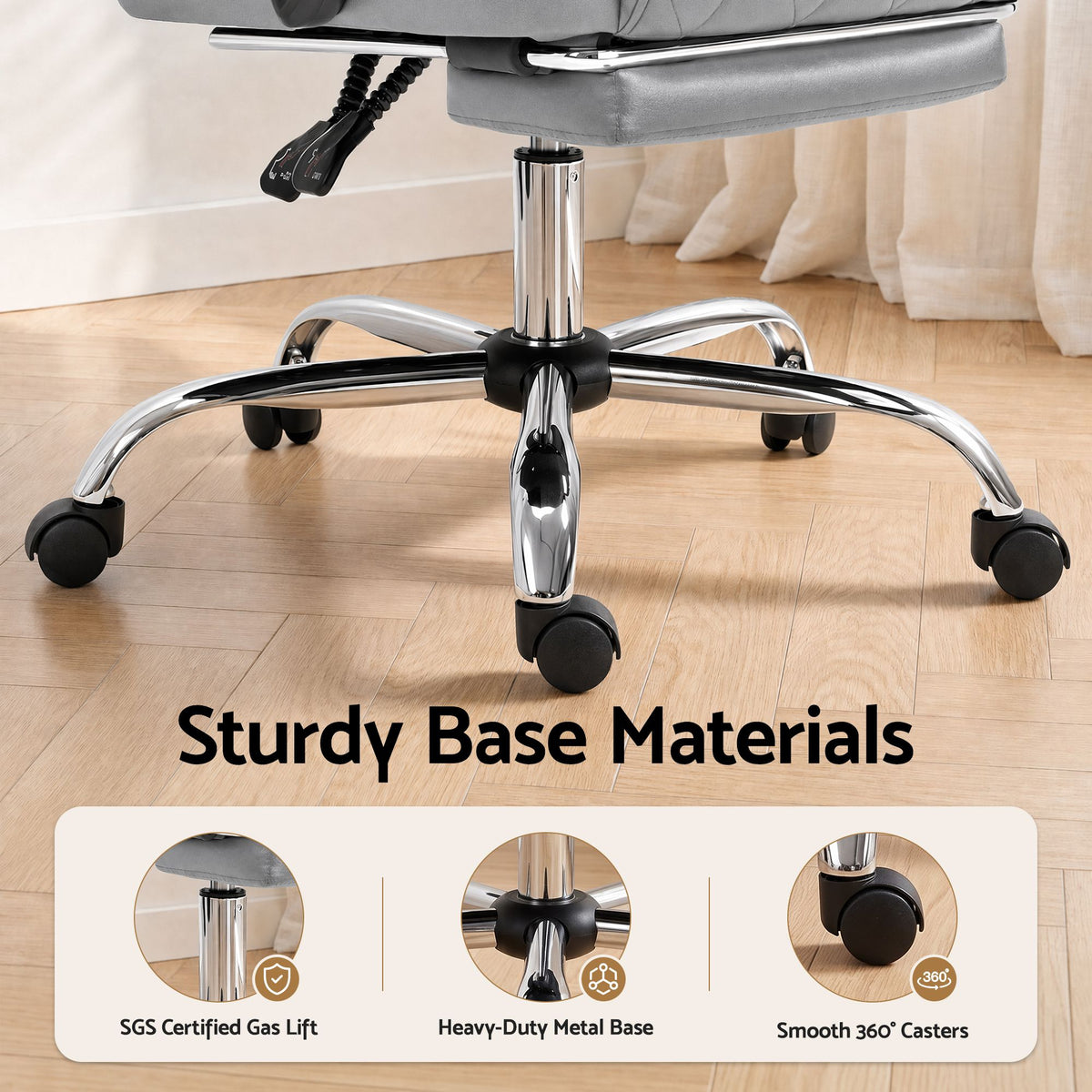 Flexi Executive Office Chair with Footrest Grey