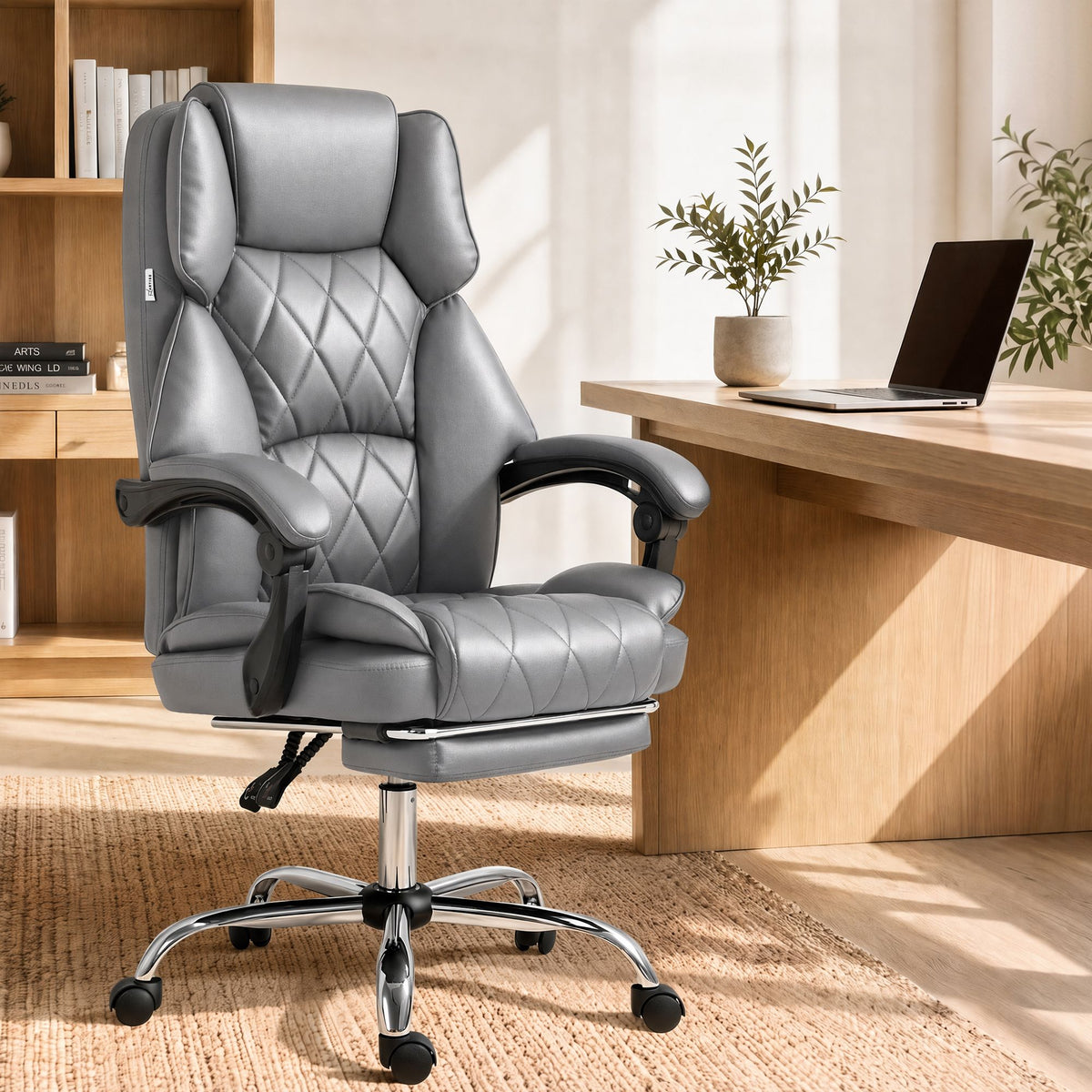 Flexi Executive Office Chair with Footrest Grey