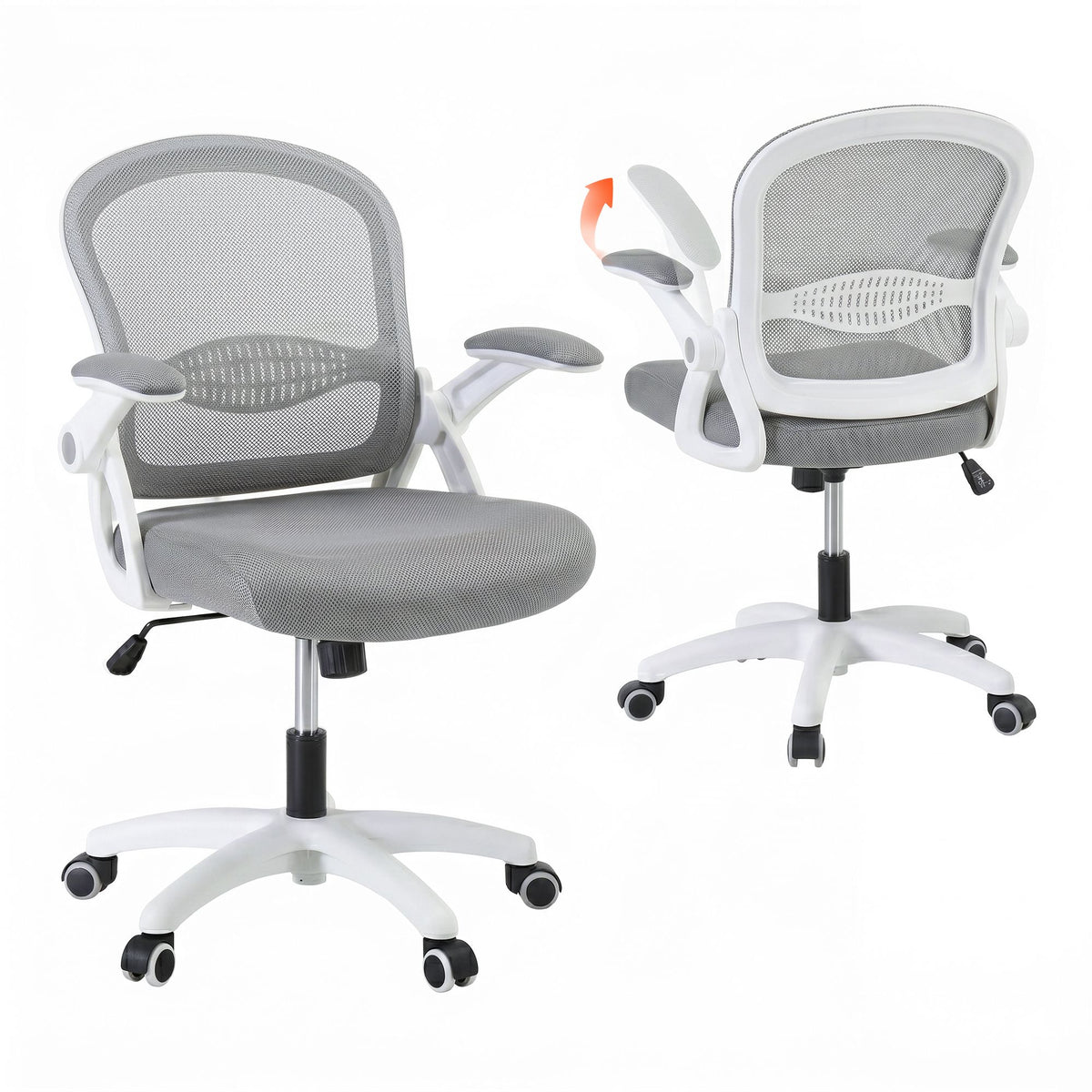 Galene Mid Back Mesh Office Chair with Gas Lift Grey