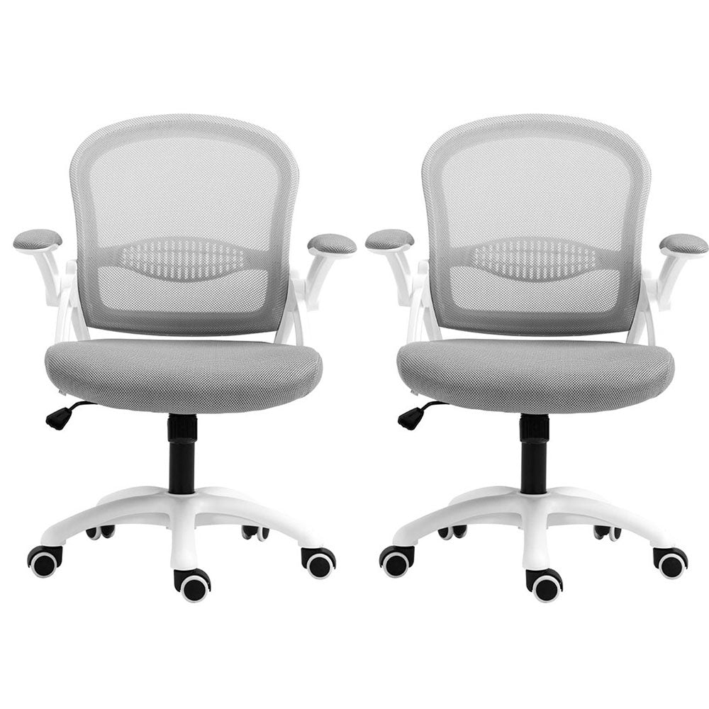 Galene 2x Mid-Back Mesh Office Chairs Grey
