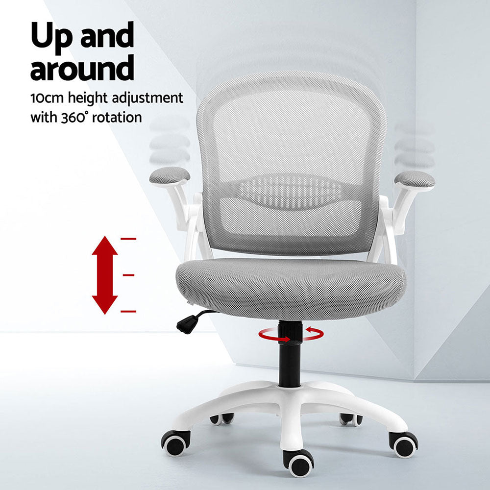 Galene 2x Mid-Back Mesh Office Chairs Grey