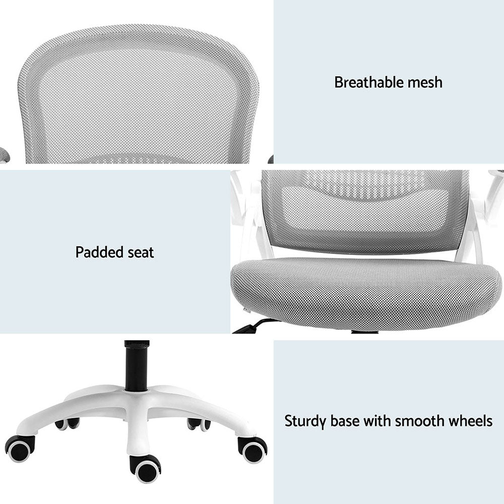 Galene 2x Mid-Back Mesh Office Chairs Grey