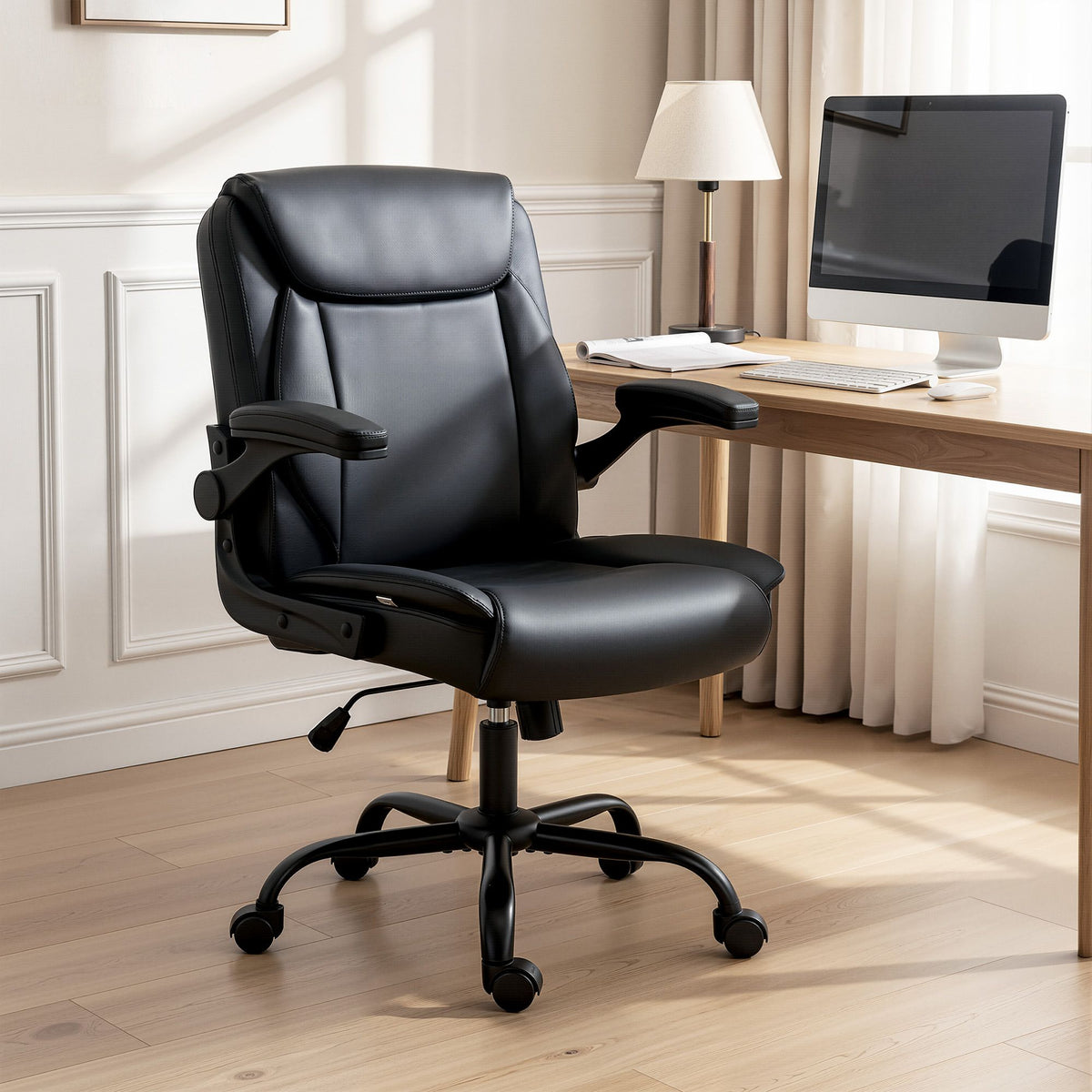 Chastine Executive Office Chair Mid Back Black