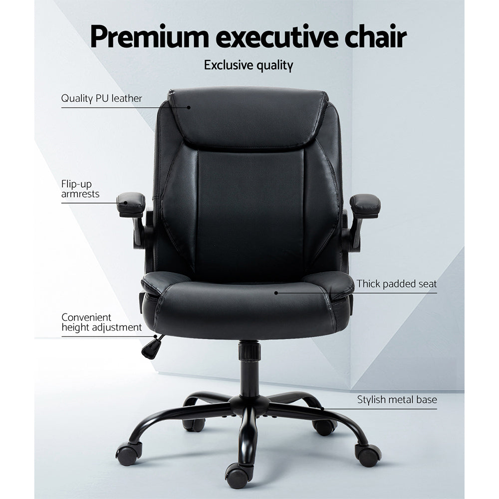 Chastine Mid-Back Executive Office Chair Black
