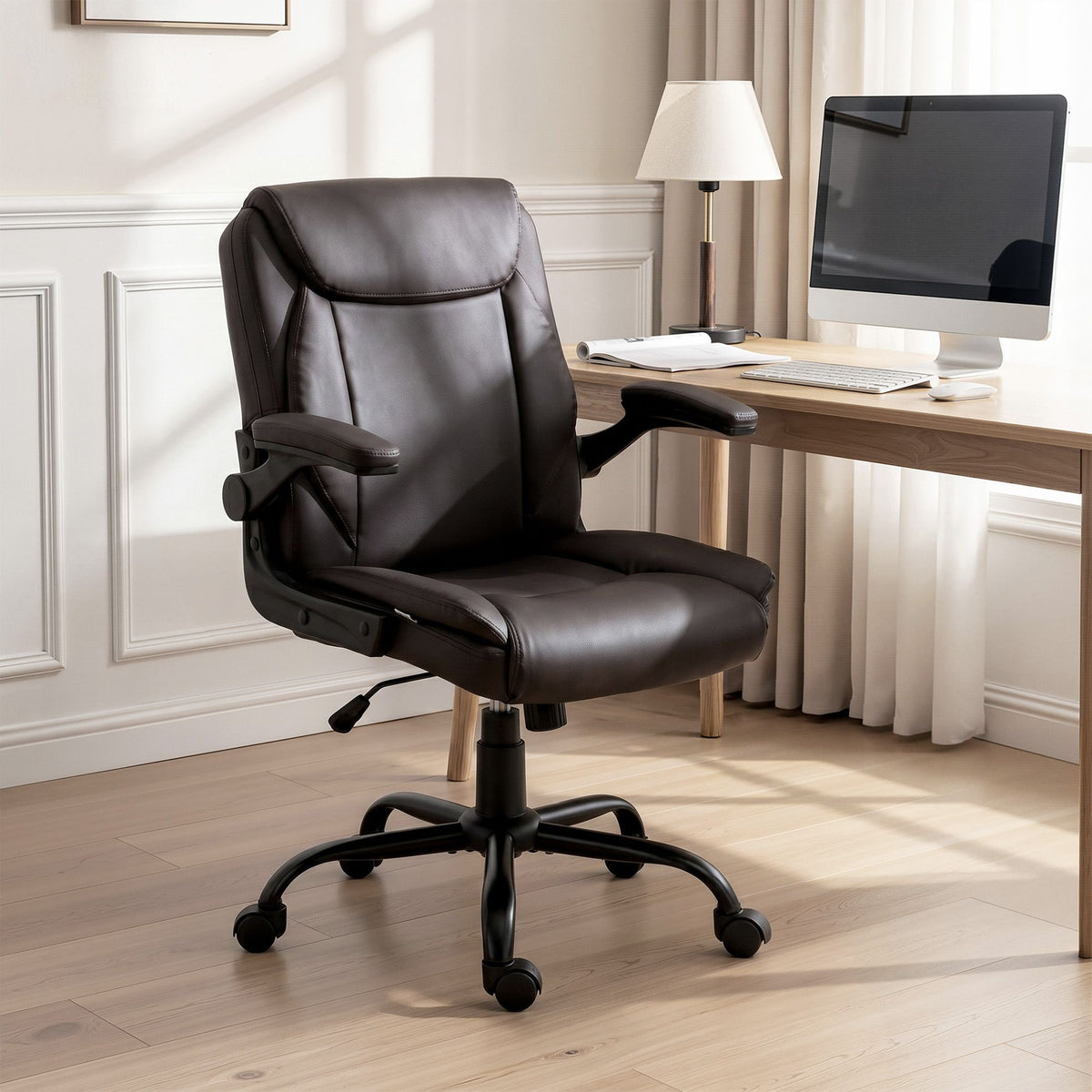 Chastine Executive Mid Back Office Chair with PU Leather