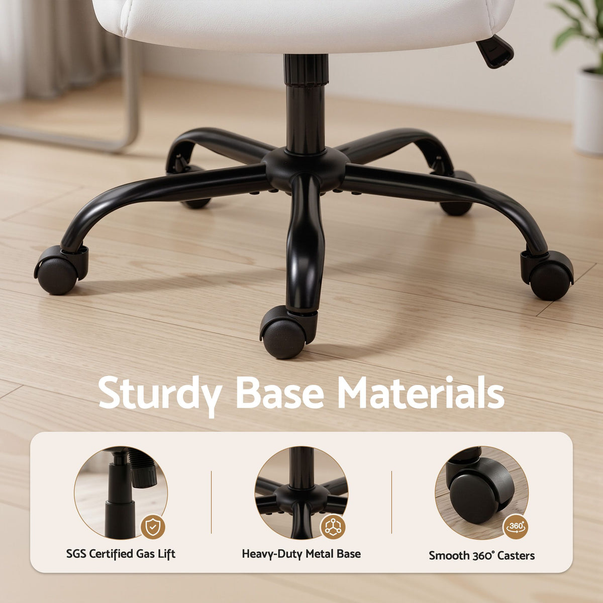 Chastine Executive Office Chair Mid Back White
