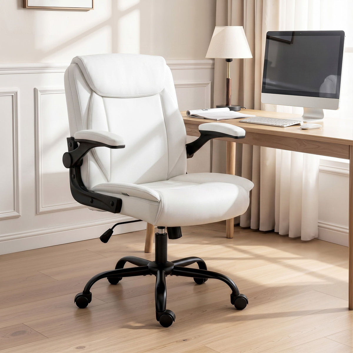 Chastine Executive Office Chair Mid Back White
