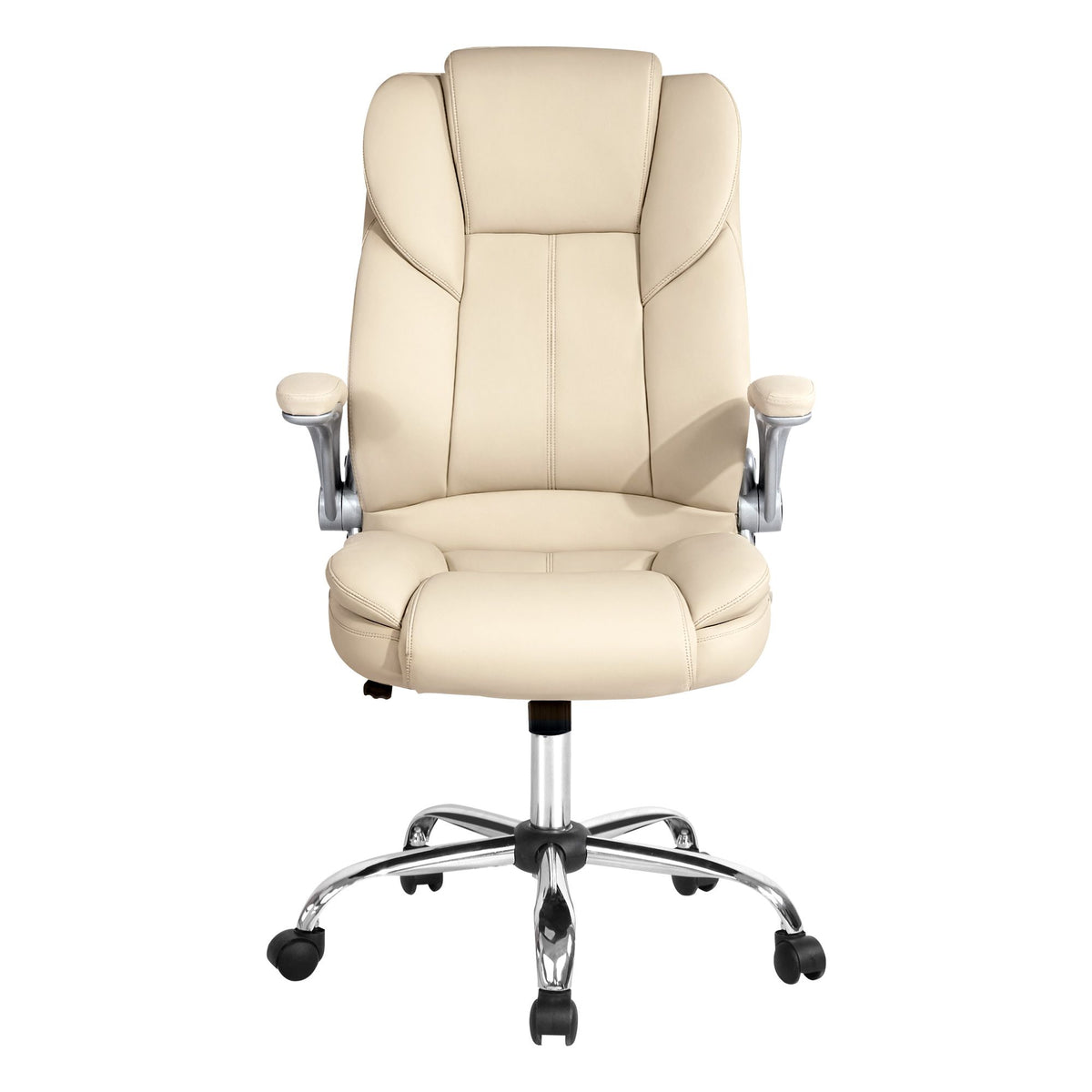 Kea Executive Office Chair Leather Tilt Beige