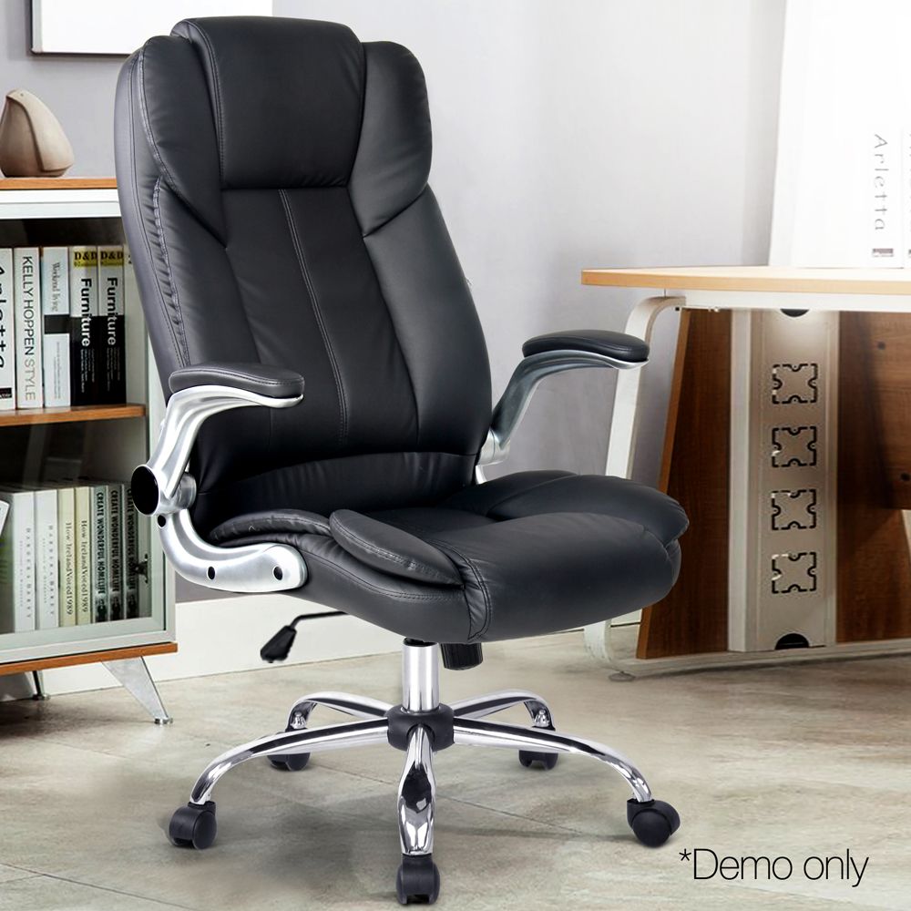 Kea Executive Office Chair Leather Tilt Black