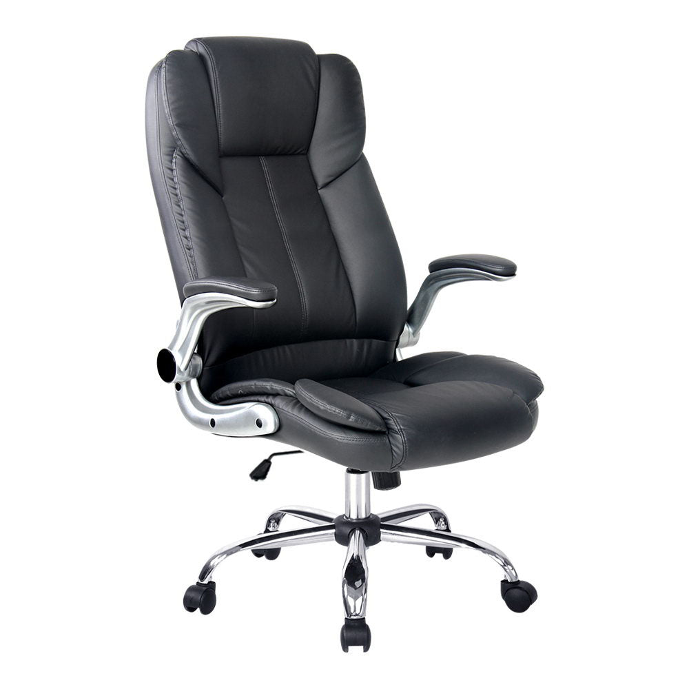 Kea Executive Office Chair Leather Tilt Black