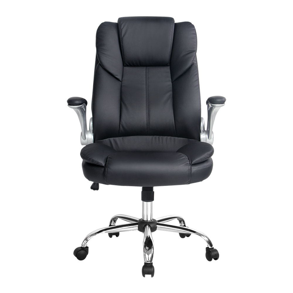 Kea Executive Office Chair Leather Tilt Black