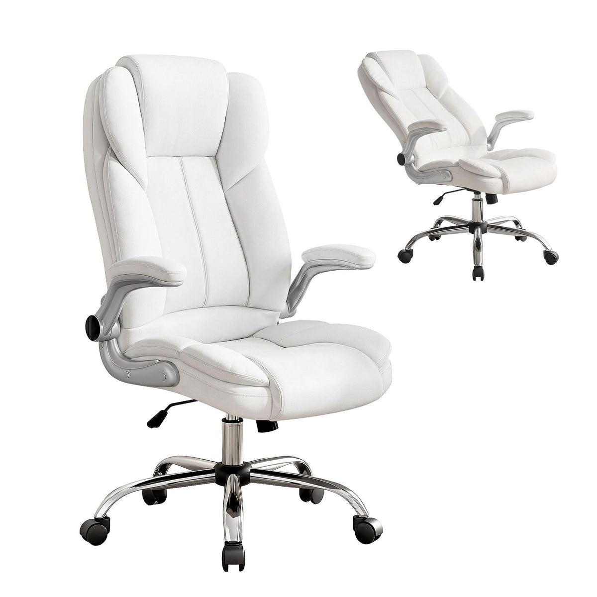 Kea Executive Office Chair PU Leather Tilt White