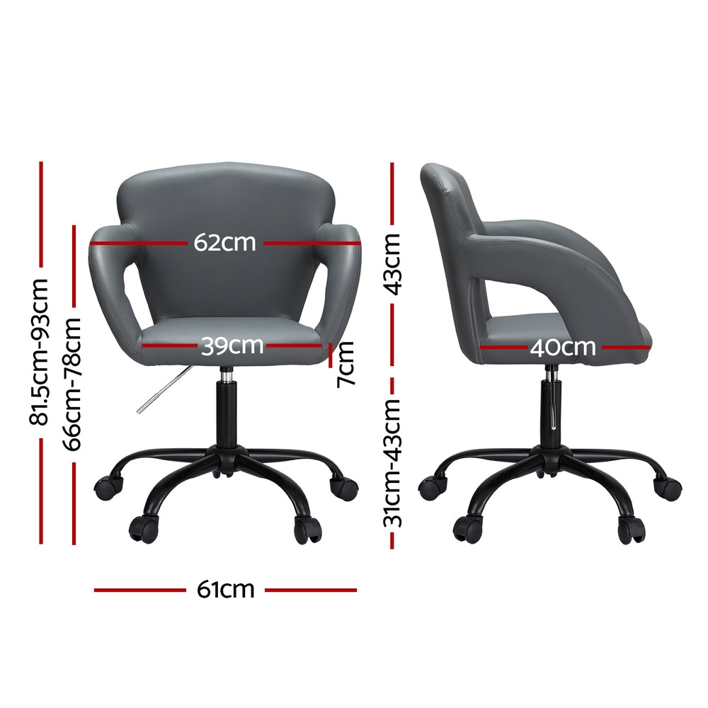 Artiss Mid-Back Office Chair Dark Grey