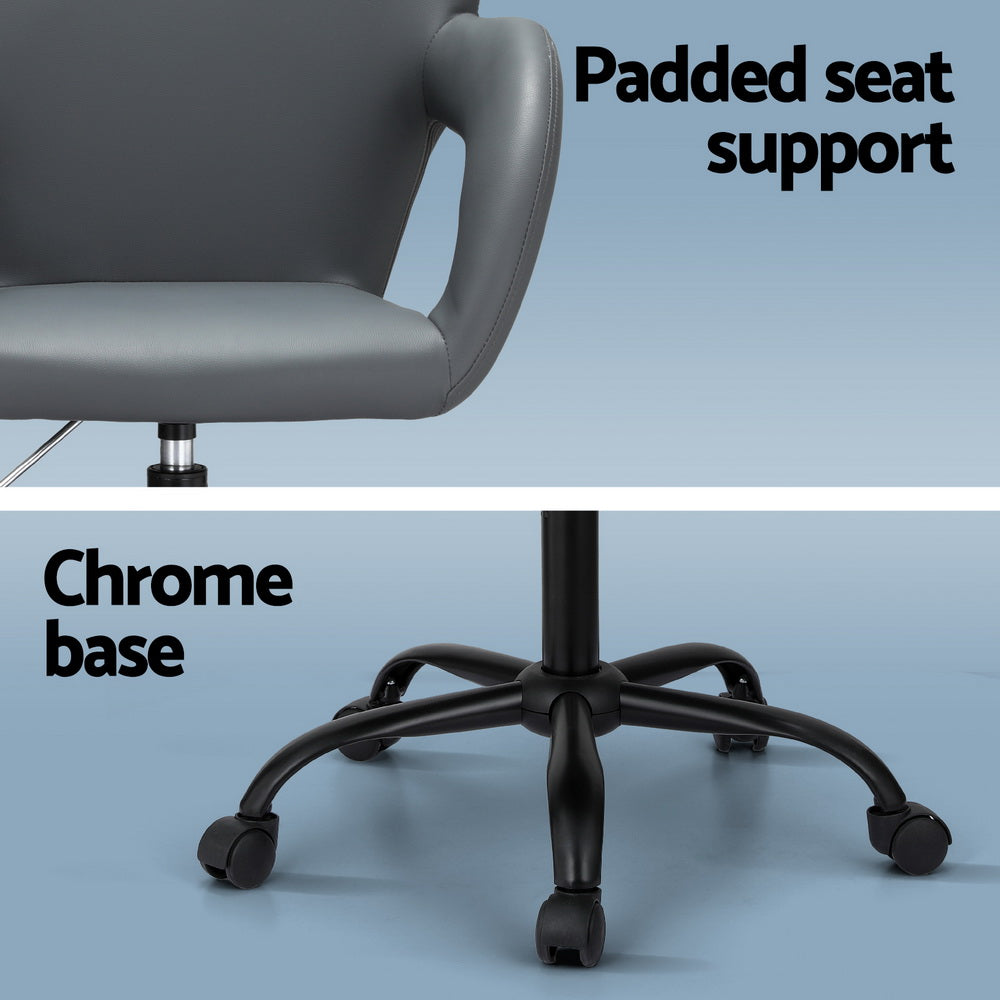 Artiss Mid-Back Office Chair Dark Grey