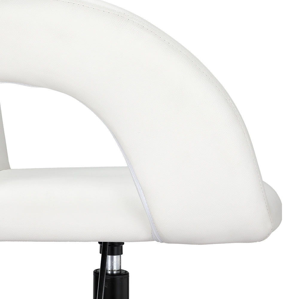 Artiss Mid-Back Office Chair White PU Leather