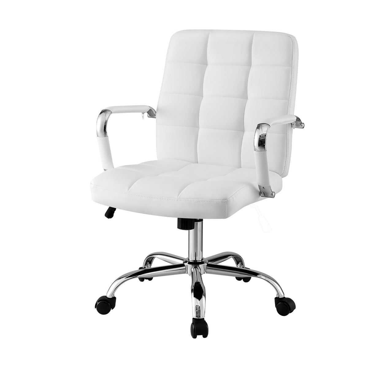 Artiss Office Chair PU Leather Mid-Back Desk Chair