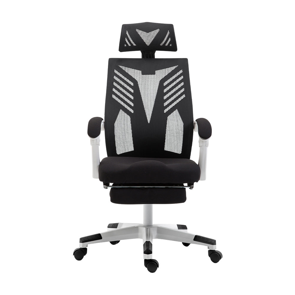 Matrix Recliner Office Chair Black White Mesh