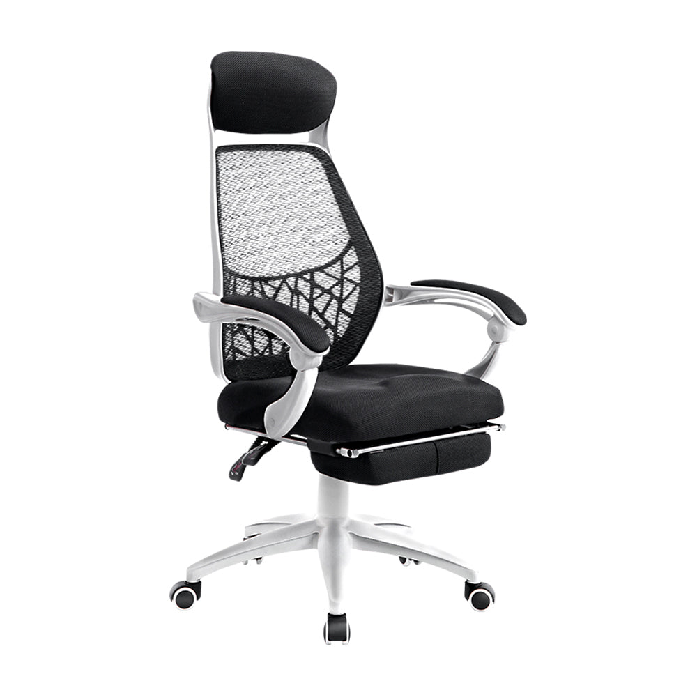 Mosaic Recliner Mesh Office Chair Black White
