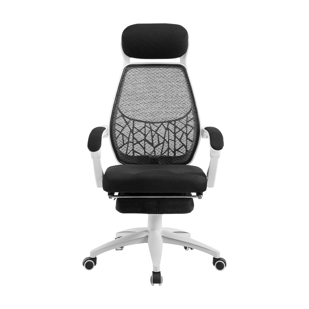 Mosaic Recliner Mesh Office Chair Black White