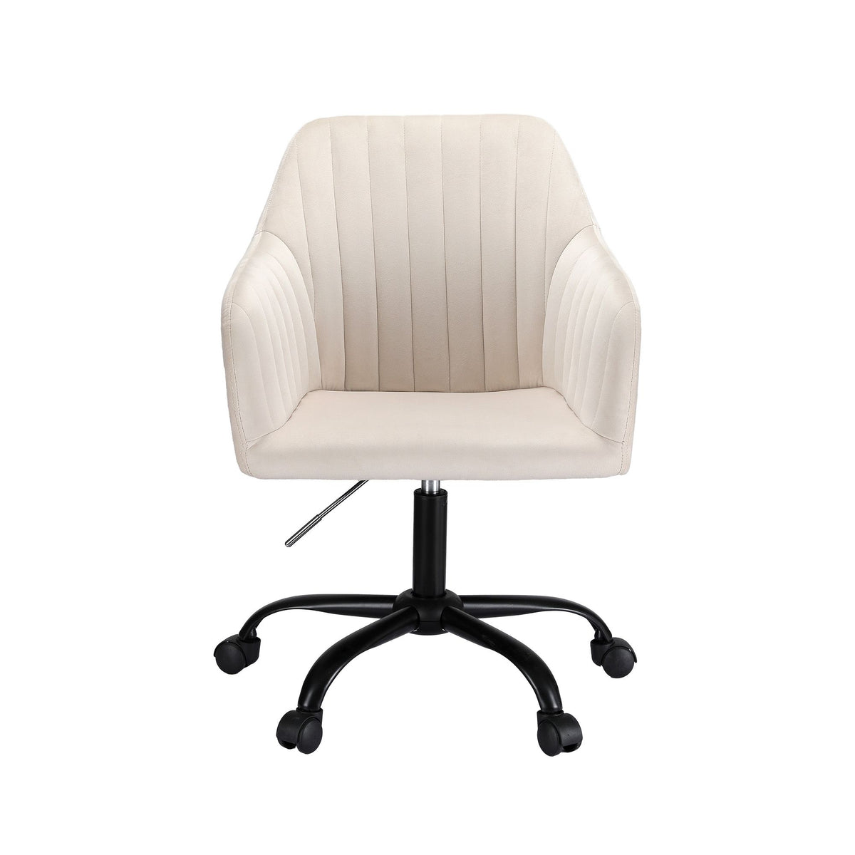 Artiss Mid Back Office Chair Velvet Seat Cream