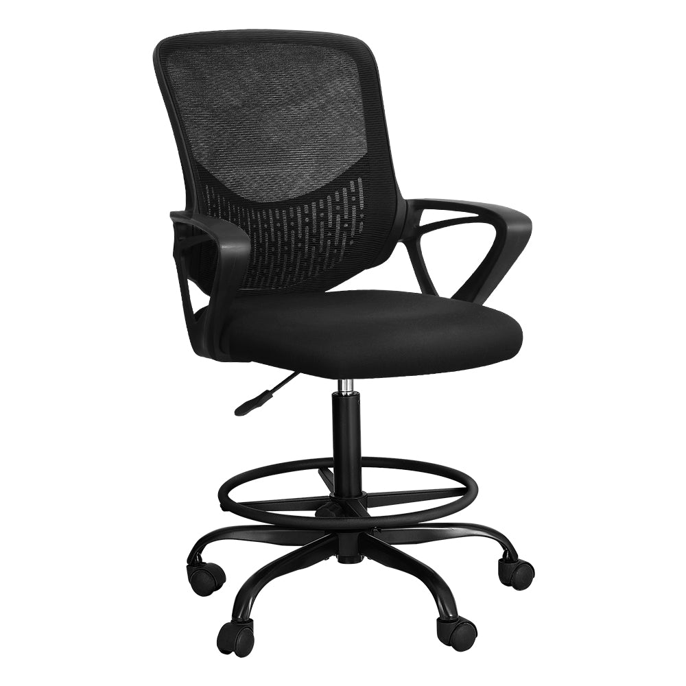 Drafting Stool Office Chair Mesh Black